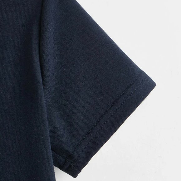 SHEIN Adorable Toddler Boy Contrast Rainbow striped Collar Polo Shirt sz 120 5/6 - Picture 4 of 4